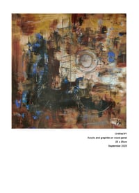 Image 4 of Untitled #1 - Original painting on mounted wooden panel. By Alan C. Martin