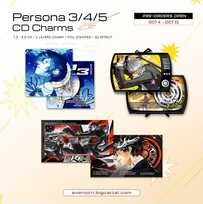 [PRE-ORDER] Persona 3/4/5 CD Charm Series