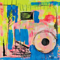 Image 1 of Untitled #4 - Original painting on mounted wooden panel. By Alan C. Martin