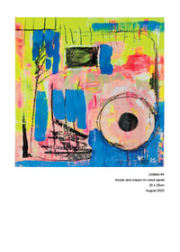 Image 4 of Untitled #4 - Original painting on mounted wooden panel. By Alan C. Martin