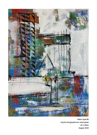 Image 4 of Yellow Spot #4 - Original painting on mounted wooden panel. By Alan C. Martin