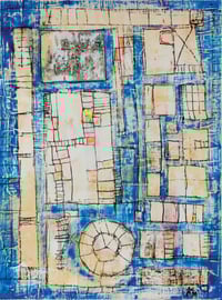 Image 1 of Maps #2 - Original painting on mounted wooden panel. By Alan C. Martin