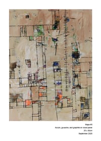 Image 4 of Maps #3 - Original painting on mounted wooden panel. By Alan C. Martin