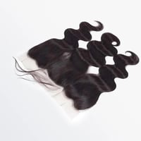 Image 3 of 13" X 6" HD Body Wavy Free Parted Frontal #1B Natural Black