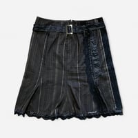 Image 1 of Des Filles à la Vanille Paris Pinstripe Lace Panel Skirt - Size US6 (2000s)