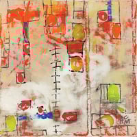 Image 1 of Local Map #1 - Original painting on mounted wooden panel. By Alan C. Martin