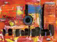 Image 1 of Untitled #3 - Original painting on mounted wooden panel. By Alan C. Martin