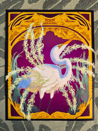 Image 1 of Art Nouveau Egret 8X10 Print
