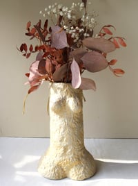 Image 1 of Handmade Papier Mache Body Vase | Artistic Nude Sculpture Inspired Decor