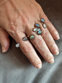 Image 1 of ATLANTIC open front rings in labradorite