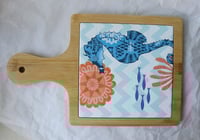 Image 5 of Eco-Friendly Bamboo and Ceramic Trivet with Seahorse Design – Coastal Home Decor