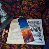 Image 3 of Bookmarks Halloween 2025 Small Green Birds and pumpkin