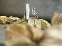 Image 2 of Verstellbarer Ring Biwaperle und rosa Rohturmalin