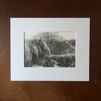 Image 1 of “Armored love” mini matted fine art print 