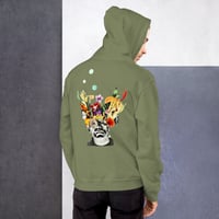 Image 4 of Frankenflower - Unisex Pullover Hoodie - Heavy Blend -  50/50 Cotton Poly - Front and Back Print