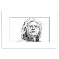 Image 2 of Hillary Clinton | 4x6 | Original Pen & Ink Drawing
