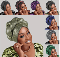 [African-Inspired Headscarf] Breathable Polyester African-Inspired Headscarf for Women 