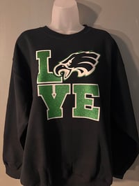 glitter eagles love sweatshirt