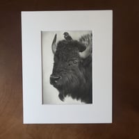 Image 1 of “Gentle encounter” Mini matted fine art print 