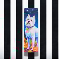 Image 1 of Bookmarks Halloween 2025 Dog - West Highland White Terrier with collar 