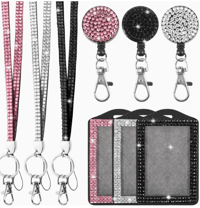 Blinged Out 3 Piece Lanyard Set