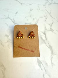 3D Triangle Persimmon Drops Gold