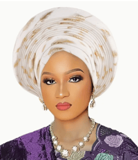 Image 3 of Elegant African Inspired Headscarf(Gele)