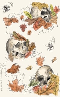 Image 4 of Autumn prints Cloth napkin set