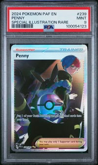 Image 1 of [PSA 9] 2024 POKEMON PAF EN-PALDEAN FATES #239 PENNY SPECIAL ILLUSTRATION RARE
