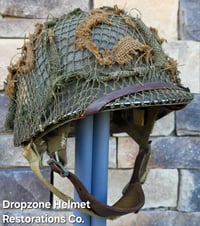 Image 3 of WWII M2 101st Airborne 506th Helmet D-bale Front Seam Original Westinghouse Paratrooper liner. 
