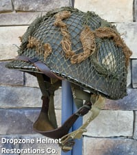 Image 1 of WWII M2 101st Airborne 506th Helmet D-bale Front Seam Original Westinghouse Paratrooper liner. 