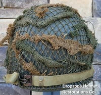 Image 7 of WWII M2 101st Airborne 506th Helmet D-bale Front Seam Original Westinghouse Paratrooper liner. 