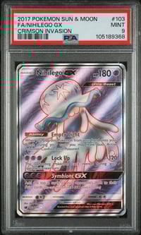 Image 1 of [PSA 9] 2017 POKEMON SUN & MOON CRIMSON INVASION #103 FA/NIHILEGO GX