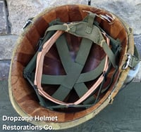 Image 12 of Vietnam USMC M-1 Helmet & 1965 Liner Mitchell Camo Cover. 1959 dated sweatband.