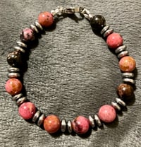 Image 2 of Madagascar Rhodonite with Silver Hematite - Size 7.25