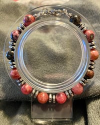 Image 1 of Madagascar Rhodonite with Silver Hematite - Size 7.25