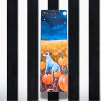 Image 1 of Bookmarks Halloween 2025 Dog - small white dog with brown patch around eye