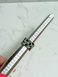Image 1 of Blue Picasso/Gold/RW Size 6.75, Two side Ring 