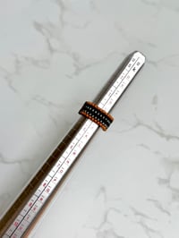 Image 1 of Orange/Black/Dark Grey Size 4.25, Two side Ring 