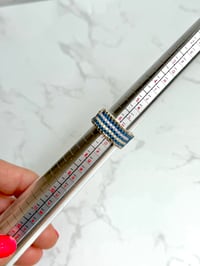 Image 1 of Silver/Blue/Light Purple Size 6.5, Two side Ring 