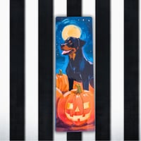 Image 1 of Bookmarks Halloween 2025 Dog - Rottweiler smiling