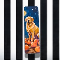 Image 1 of Bookmarks Halloween 2025 Dog - Golden Retriever smiling