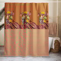 Image 1 of She Moves Mountains - Shower Curtain - Southwest Decor - Inspirational Art 