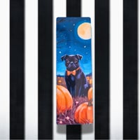 Image 1 of Bookmarks Halloween 2025 Dog - Pug Black