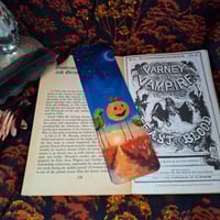 Image 2 of Bookmarks Halloween 2025 Birds - 2 small green parrots 
