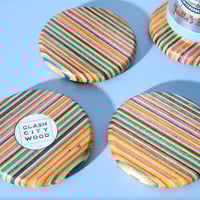 Image 3 of Mini Tinnie Tables - Set of 4 Recycled Skate Coasters