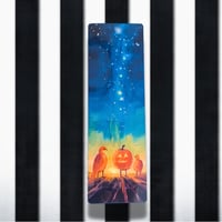Image 1 of Bookmarks Halloween 2025 Birds - 2 Doves orange glow