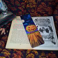 Image 2 of Bookmarks Halloween 2025 Pumpkins - pumpkin winking