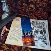 Image 2 of Bookmarks Halloween 2025 Cats - 3 black cats and pumpkins