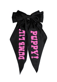 Image 3 of DUMB LIL' PUPPY HAIR CLIP BOW
